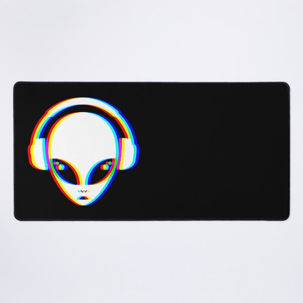 Item preview, Alien EDM Headphones: Glitch RGB Art for Cosmic Beats & Festival Vibes designed and sold by H Jonas.