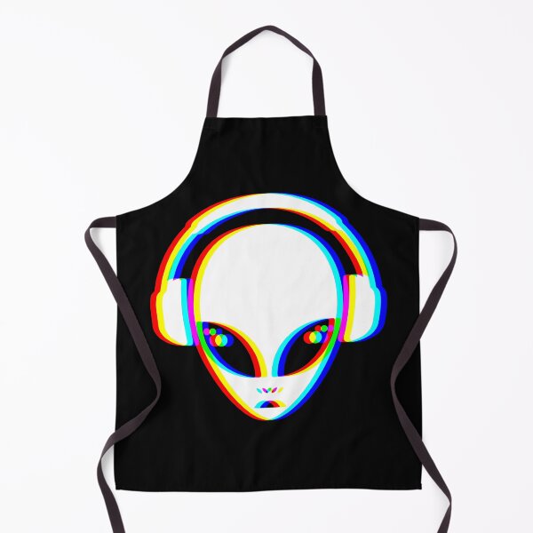 Item preview, Alien EDM Headphones: Glitch RGB Art for Cosmic Beats & Festival Vibes designed and sold by H Jonas.