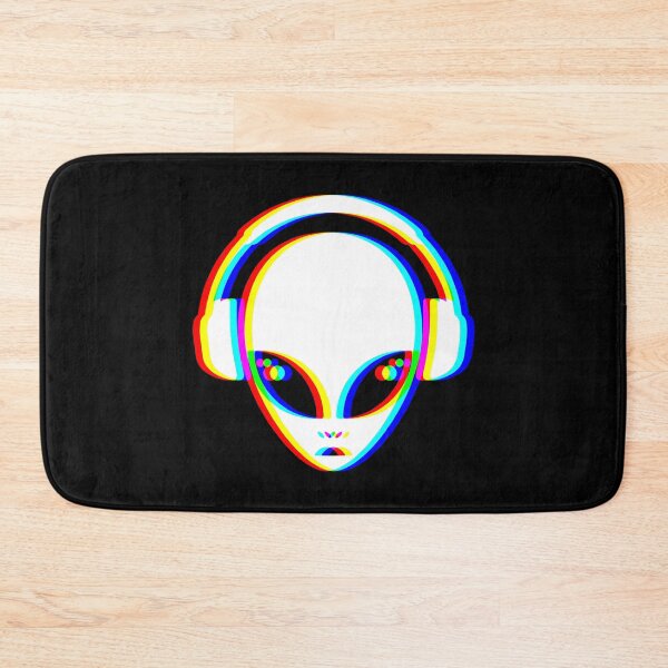 Item preview, Alien EDM Headphones: Glitch RGB Art for Cosmic Beats & Festival Vibes designed and sold by H Jonas.