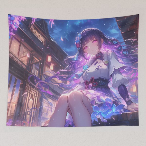 Item preview, Yun Jin Genshin Impact Game Opera Pier Wisteria Night designed and sold by mildaclairmo.