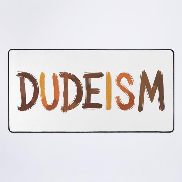 Item preview, Dudeism Brush Stroke Typography – Retro Chill Art Print designed and sold by Raptor-Art.