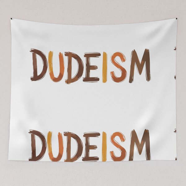 Item preview, Dudeism Brush Stroke Typography – Retro Chill Art Print designed and sold by Raptor-Art.
