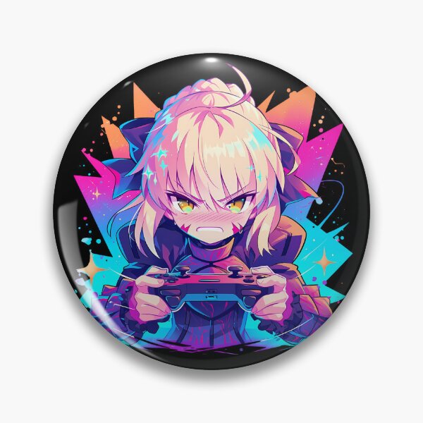 Item preview, Saber Alter Intense Gaming Power Fate Stay Night Anime designed and sold by mildaclairmo.