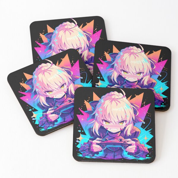 Item preview, Saber Alter Intense Gaming Power Fate Stay Night Anime designed and sold by mildaclairmo.
