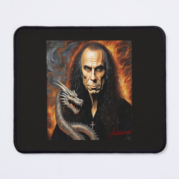 Item preview, "Ronnie James Dio: Legendary Metal Icon in Flames" designed and sold by Artisticanvas.