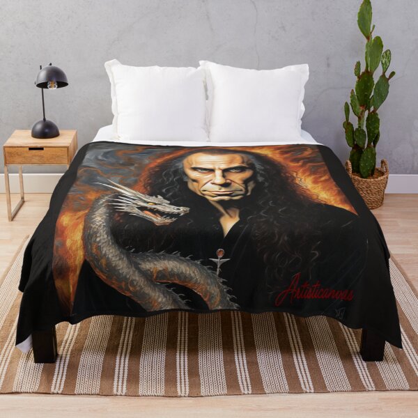 Item preview, "Ronnie James Dio: Legendary Metal Icon in Flames" designed and sold by Artisticanvas.