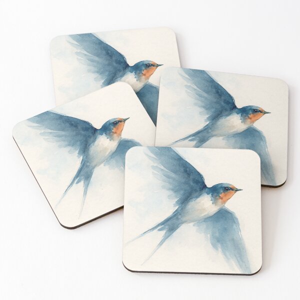 Item preview, Soaring Serenity: Watercolor Swallow's Grace designed and sold by ArtfulZuzu.