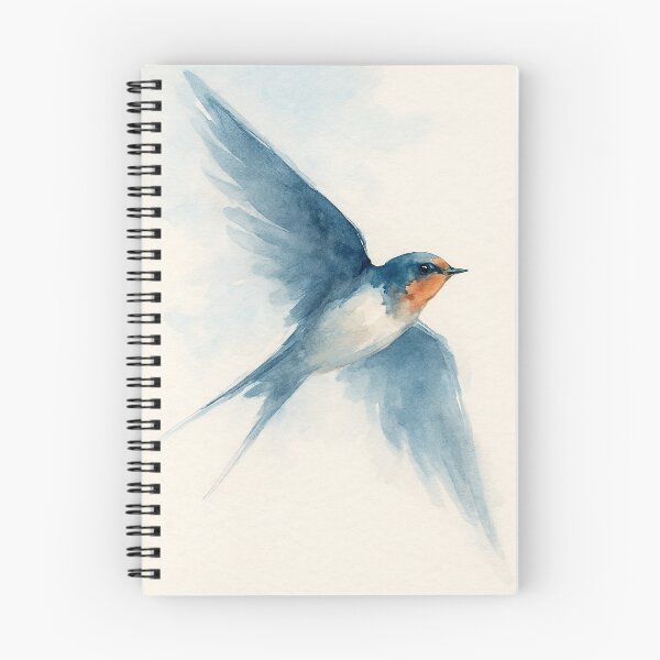 Item preview, Soaring Serenity: Watercolor Swallow's Grace designed and sold by ArtfulZuzu.