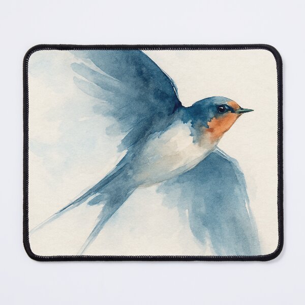 Item preview, Soaring Serenity: Watercolor Swallow's Grace designed and sold by ArtfulZuzu.