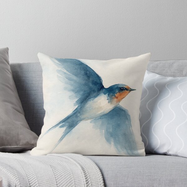 Item preview, Soaring Serenity: Watercolor Swallow's Grace designed and sold by ArtfulZuzu.