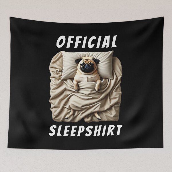 Item preview, Official Sleepshirt Pug Lover Dog Mom Dad designed and sold by Kimberley King Art  King Art.