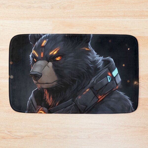 Item preview, Glowing Armored Bear Warrior with Fiery Eyes and Cosmic Presence designed and sold by juniorcastros.