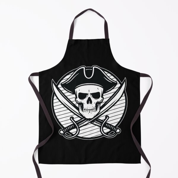Item preview, Pirate Skull and Crossed Swords – Black and White Pirate Emblem designed and sold by Hadrion.
