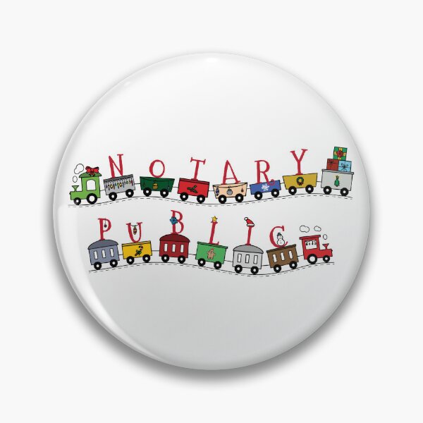 Item preview, Notary Public Christmas Train – Holiday Notary Gift Design designed and sold by NotaryLife.