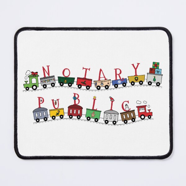 Item preview, Notary Public Christmas Train – Holiday Notary Gift Design designed and sold by NotaryLife.