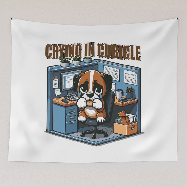 Item preview, Boxer in a cubicle crying designed and sold by Tong4130.
