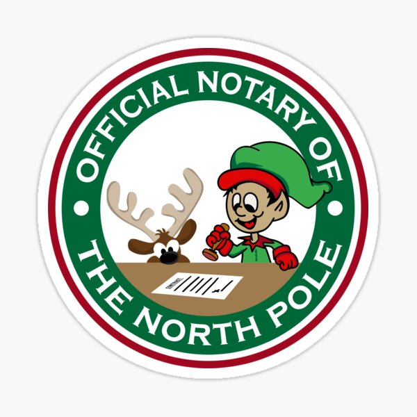 Item preview, Official Notary of the North Pole – Christmas Notary Holiday Design designed and sold by NotaryLife.