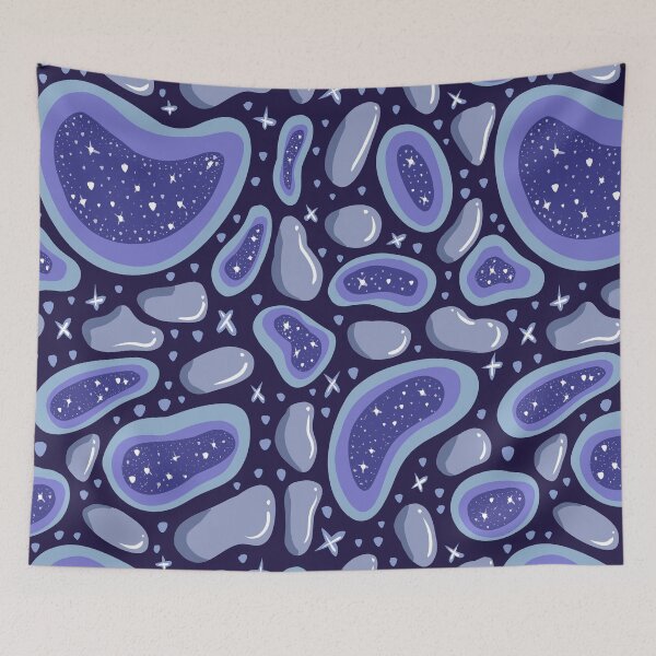 Item preview, Space Geode – Abstract Cosmic Crystal Pattern designed and sold by Feral-by-Elsie.