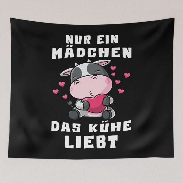 Artikelvorschau, Mädchen Das Kühe Liebt Cowhugger German Farm Quote Cute entworfen und verkauft von Parkerzz.