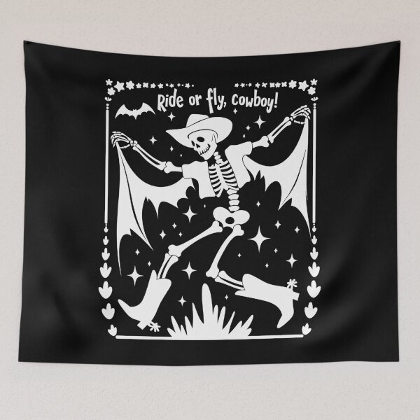 Item preview, Spooky Skeleton Cowboy Western Halloween Wings Funny Quote designed and sold by Parkerzz.