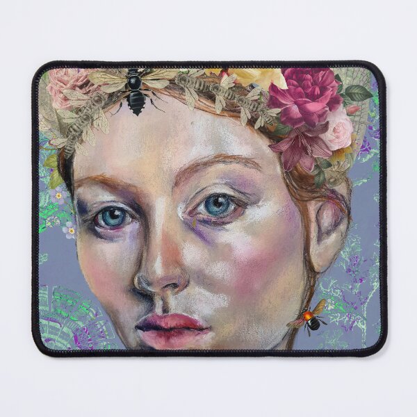 Item preview, Midsummer Queen- Nature-Inspired Chalk Pastel and Vintage Illustration Artwork designed and sold by Laini Eckardt.