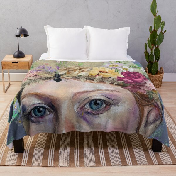 Item preview, Midsummer Queen- Nature-Inspired Chalk Pastel and Vintage Illustration Artwork designed and sold by Laini Eckardt.