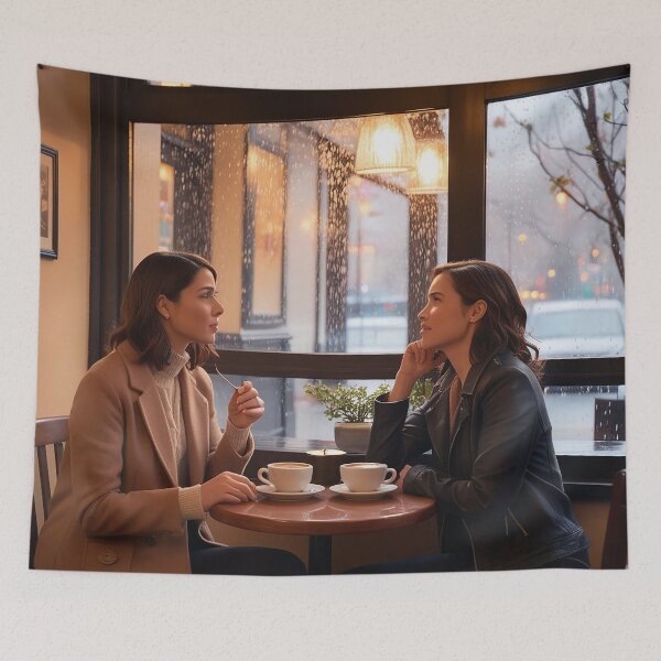 Artikelvorschau, Eine Wochenendszene mit einer Pause in einem Café entworfen und verkauft von ready2pics.