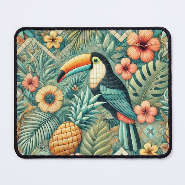 Item preview, Toucan Tile Tropica designed and sold by Dream Bloom Gallery.