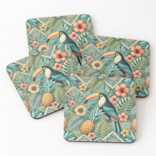 Item preview, Toucan Tile Tropica designed and sold by Oonward2021.