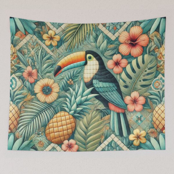 Item preview, Toucan Tile Tropica designed and sold by Dream Bloom Gallery.