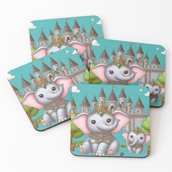 Item preview, Royal Elephant Family at the Castle designed and sold by MigWhimsy.