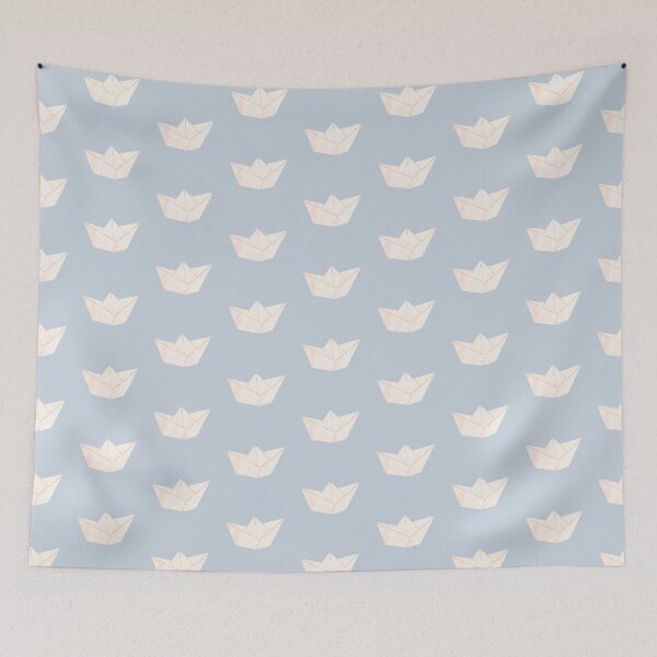 Item preview, Playful White Origami Paper Boat designed and sold by Yulia Saraswati.