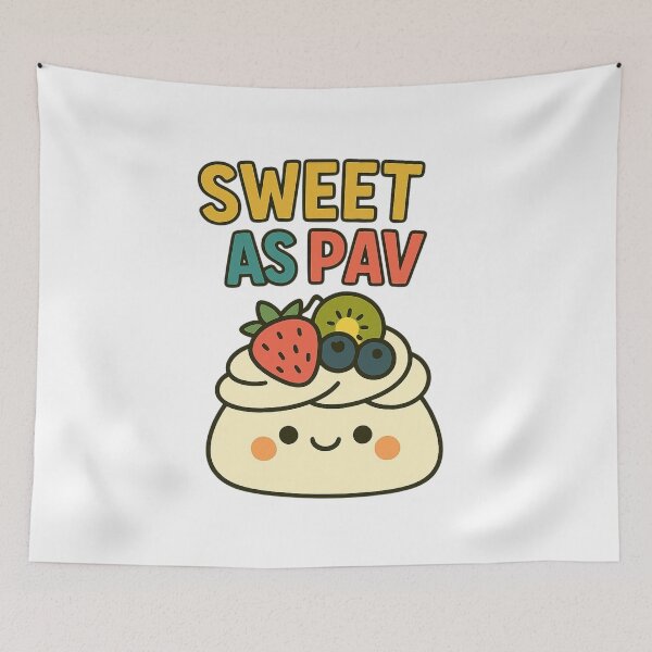 Item preview, Sweet As Pav - Kawaii Pavlova Cute Australian Food Design designed and sold by POPDOTSHOP.