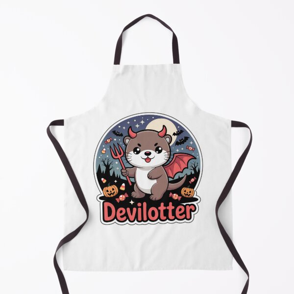 Item preview, Devilotter – Cute Halloween Devil Otter Chibi Sticker designed and sold by Nuist25.