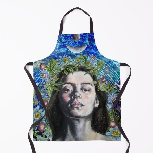 Item preview, Blue Moon Queen-Lunar Chalk Pastel and Vintage Illustration Artwork designed and sold by Laini Eckardt.