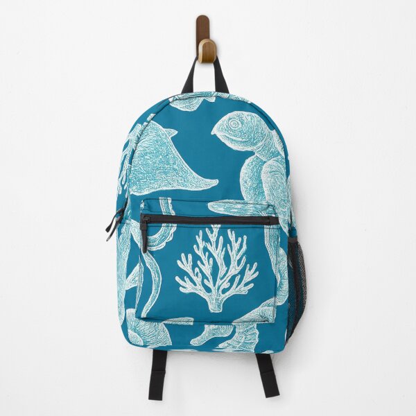 Item preview, Ocean Marine Life Diversely Teal Blue designed and sold by scicilysimonee.