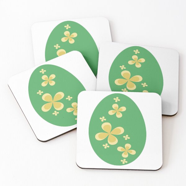 Item preview, Floral Green Easter Egg – Stylized Spring Design designed and sold by TeesHearts100.
