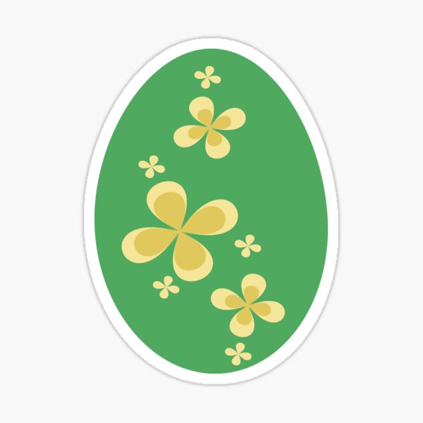 Item preview, Floral Green Easter Egg – Stylized Spring Design designed and sold by TeesHearts100.