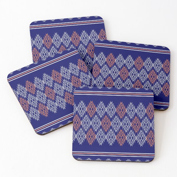 Item preview, Contemporary fabric patterns that combine ancient Khid patterns with geometric lines  designed and sold by Kanlaya23.