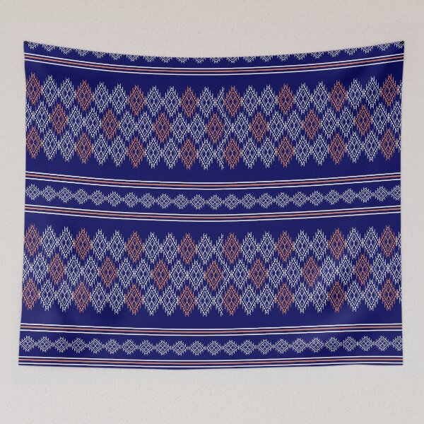Item preview, Contemporary fabric patterns that combine ancient Khid patterns with geometric lines  designed and sold by Kanlaya23.