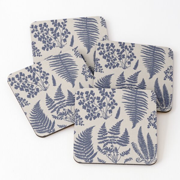 Item preview, Vintage Fern Botanical in Navy Blue designed and sold by clary + sage.