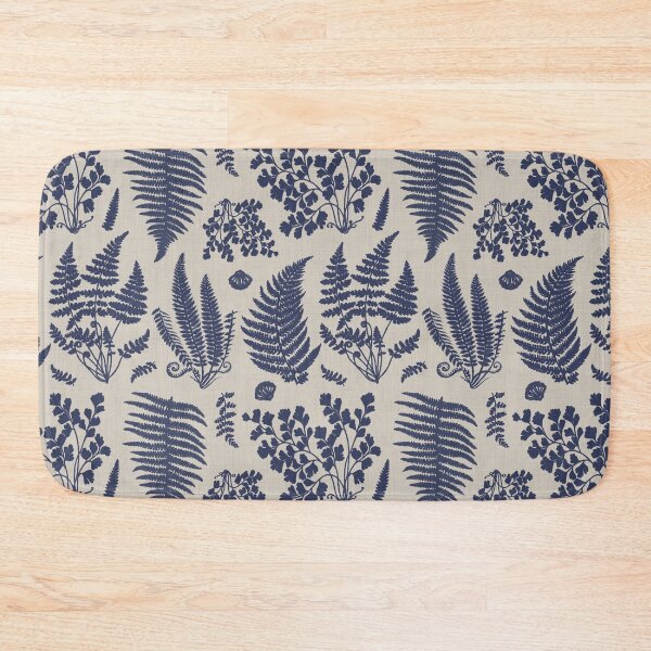 Item preview, Vintage Fern Botanical in Navy Blue designed and sold by clary + sage.