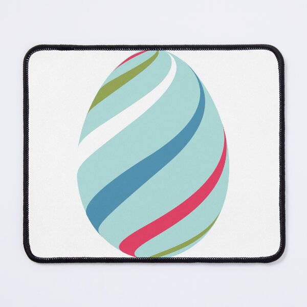 Item preview, Swirled Teal Easter Egg – Soft Muted Striped Design designed and sold by TeesHearts100.