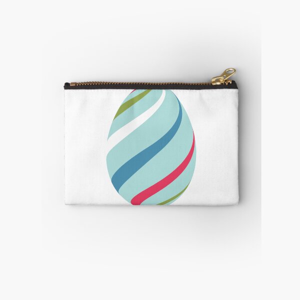 Item preview, Swirled Teal Easter Egg – Soft Muted Striped Design designed and sold by TeesHearts100.