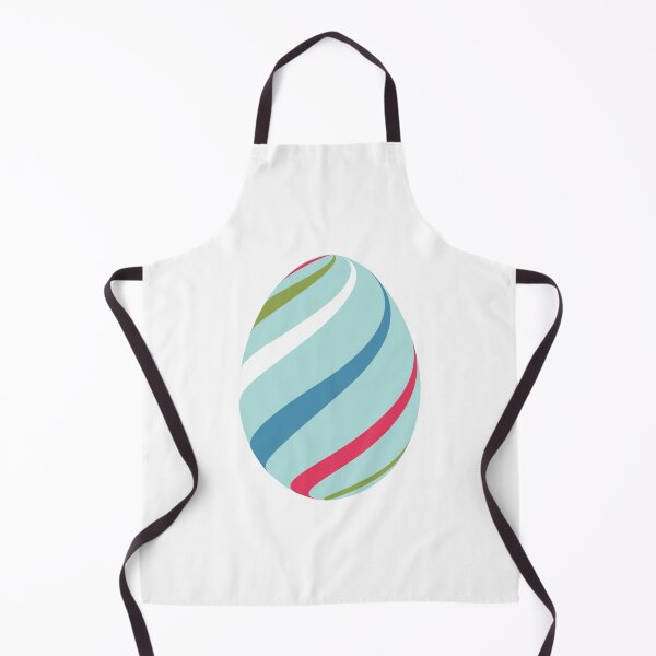 Item preview, Swirled Teal Easter Egg – Soft Muted Striped Design designed and sold by TeesHearts100.