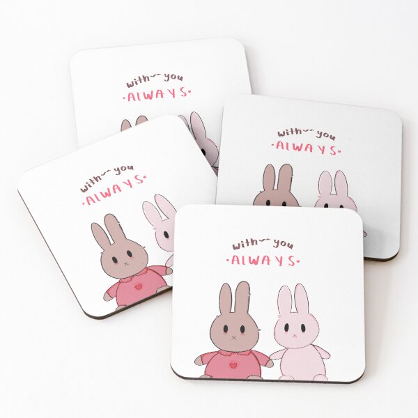 Item preview, Little rabbits with the legend "with you, always." designed and sold by De Luna.