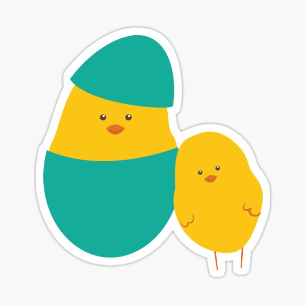 Item preview, Swirled Teal EasterCute Cartoon Chicks – Yellow Easter Duo with Teal Egg Egg – Soft Muted Striped Design designed and sold by TeesHearts100.