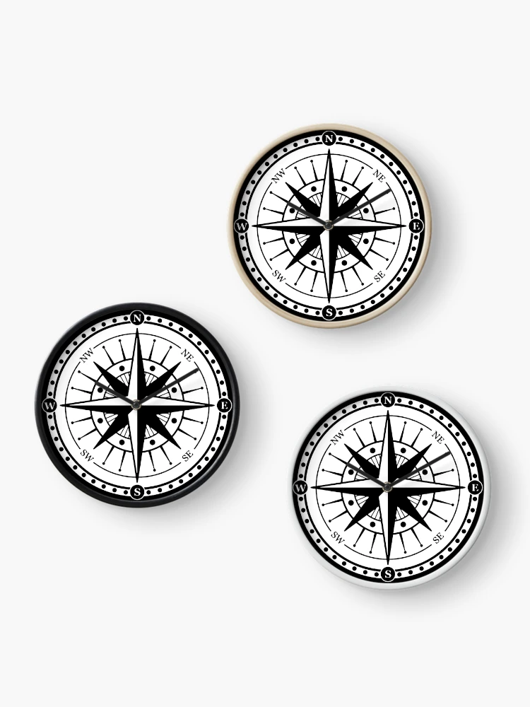 Thumbnail 3 of 4, Clock, Compass designed and sold by ViaARTfactory.