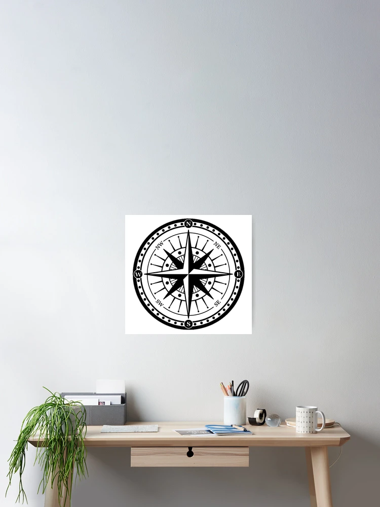 Thumbnail 2 of 3, Poster, Compass designed and sold by ViaARTfactory.