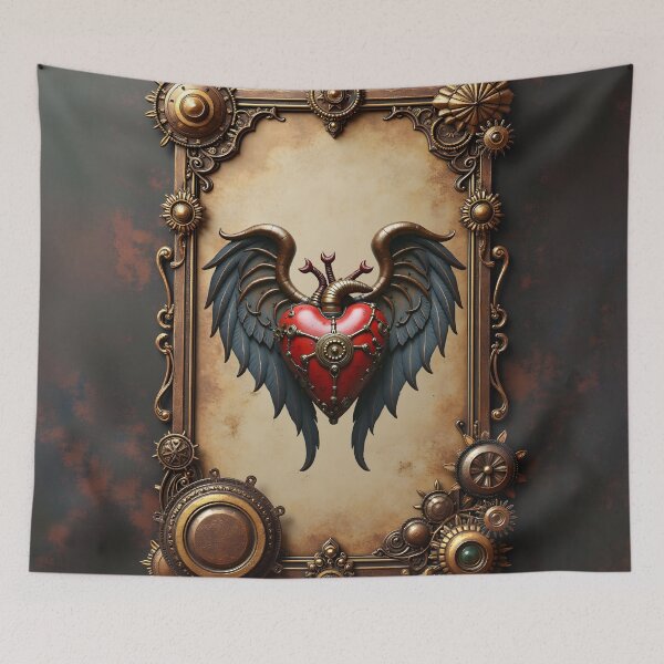 Item preview, The pulsating heart of mechanics, a glowing steampunk heart. designed and sold by nicky2342.